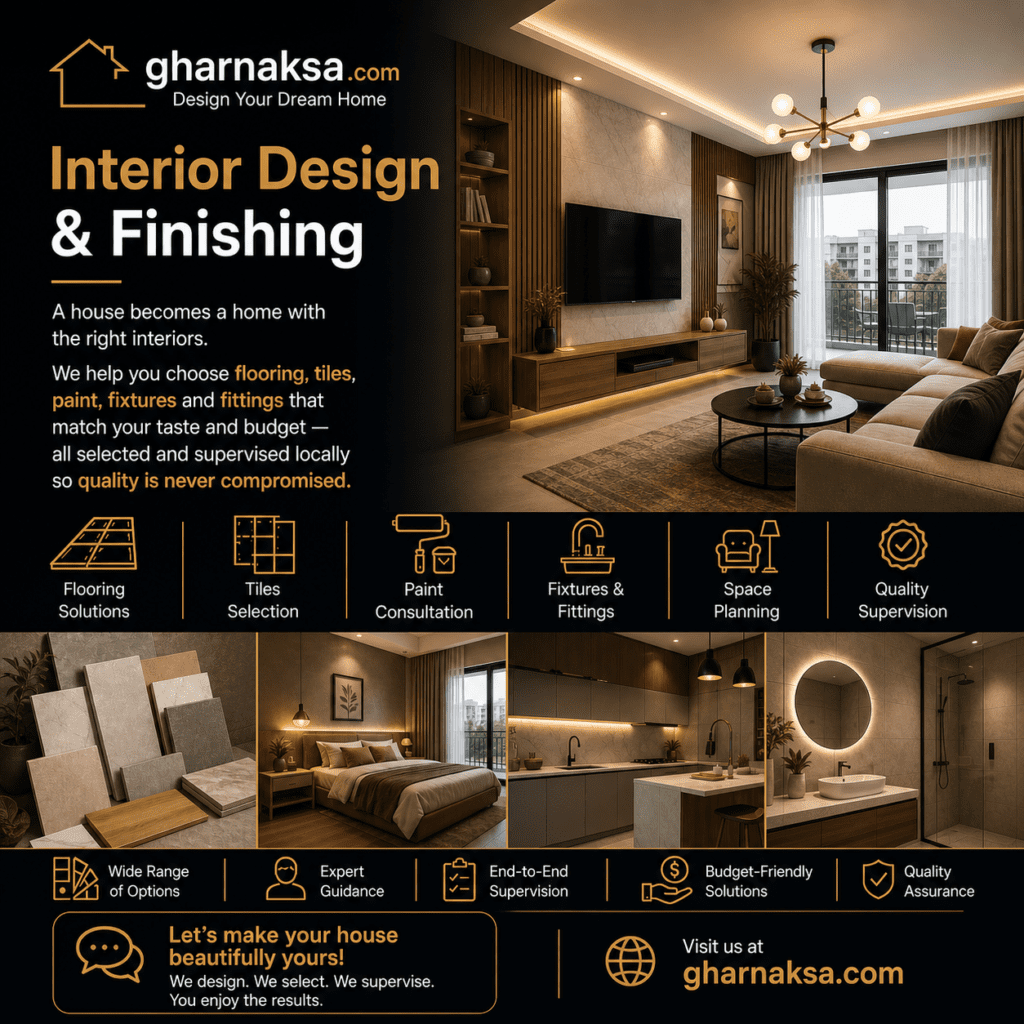 interior design and finishing ghar naksa